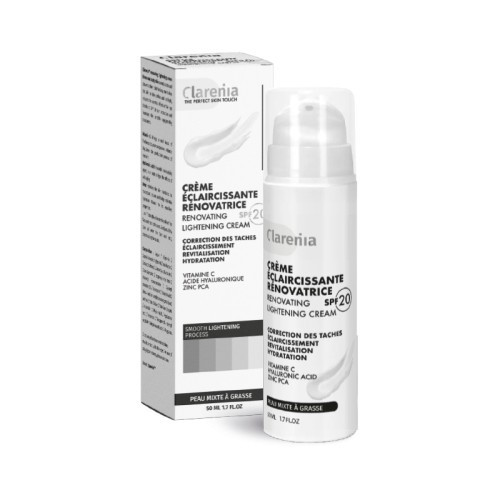 CLARENIA Crème Eclaircissante Rénovatrice SPF20 PMG, 50ML