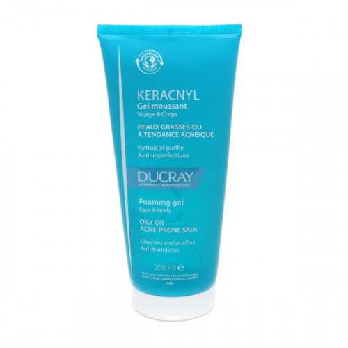 DUCRAY KERACNYL Gel Moussant Visage et Corps, 200ML