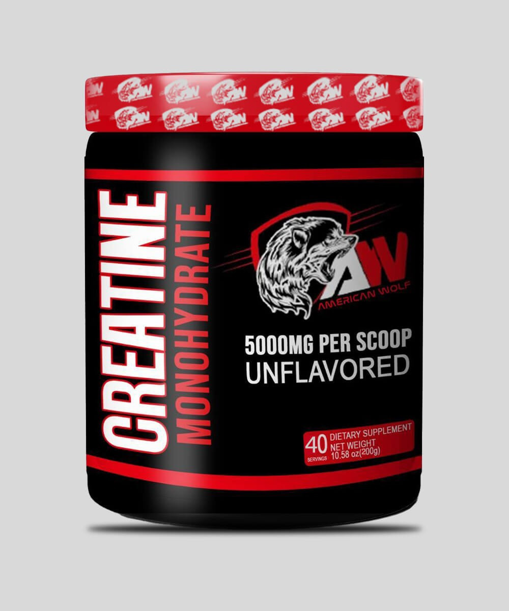 AMERICAN WOLF 100% Créatine Monohydratée, 250 G