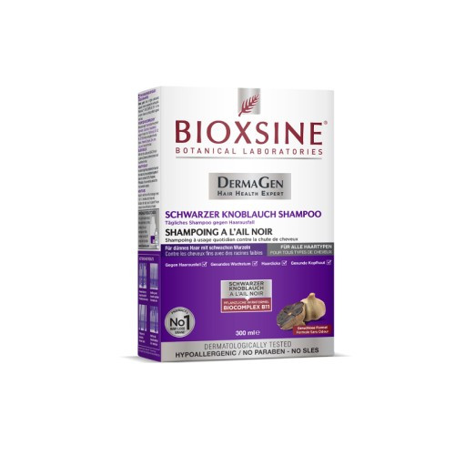 BIOXSINE Shampooing Végétal à L'ail Noir, 300ML